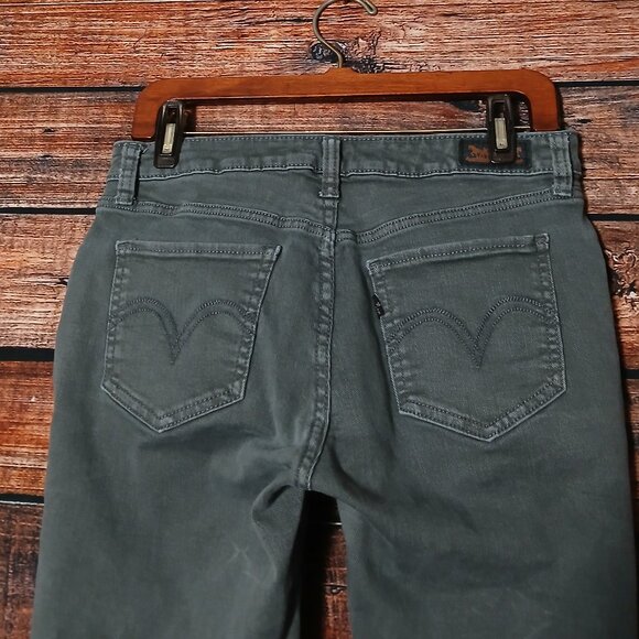 Levi's 535 Legging Jeans Size 11 Marbled Gray Denim Stretch - Picture 5 of 11